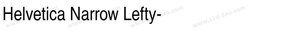 Helvetica Narrow Lefty字体转换